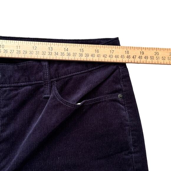 Talbots Corduroy Pants Women's 14 Curvy Jegging Skinny Cords Dark Navy Blue - Picture 7 of 10